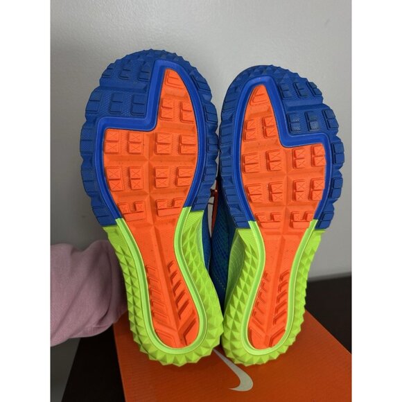 Nike Zoom Wildhorse Shoes Mens 11.5 Blue Orange Volt Trail Running 599118-483 - Picture 7 of 11